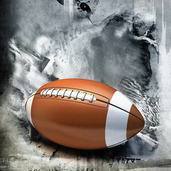 American football over grunge background