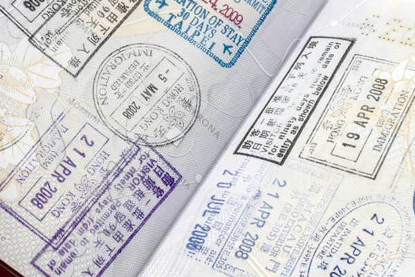 Stamps on passport