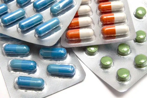 Colorful capsules and pills