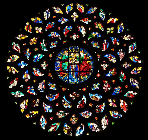 The rosette window of Santa Maria del Mar, Barcelona.