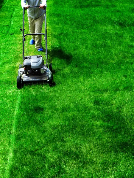 Mowing Lawn Grass