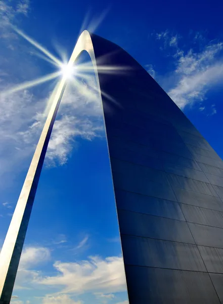 St. Louis Arch and Sun Reflection