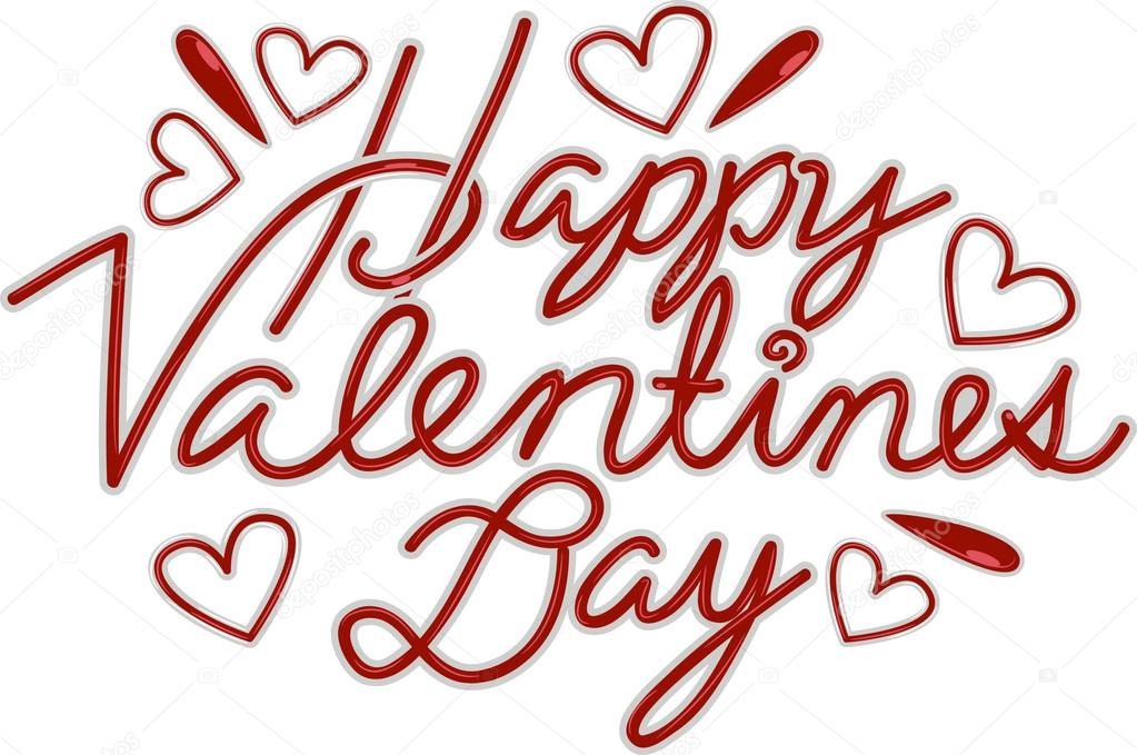 Happy Valentines Day Text — Stock Photo © lenmdp #23303936