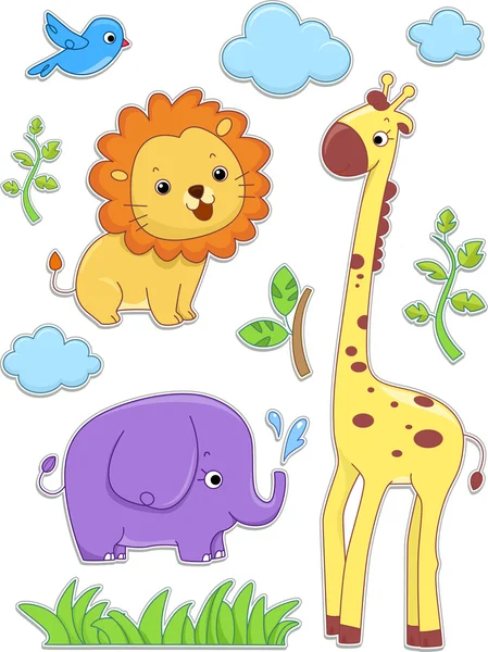 Safari Animals Sticker Designs