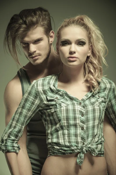 Portrait of a young fashion couple