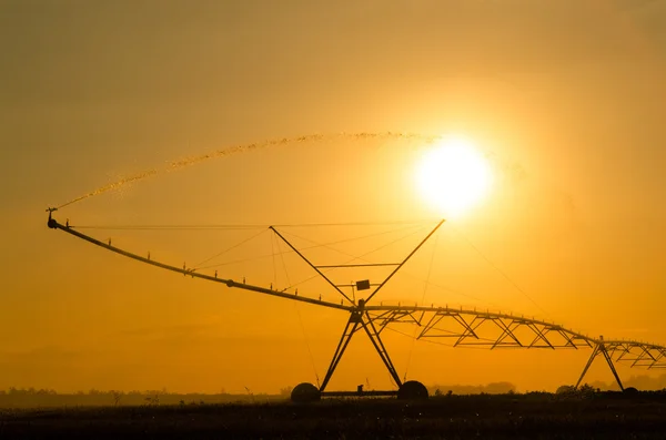 Agricultural irrigation system on the wheat field