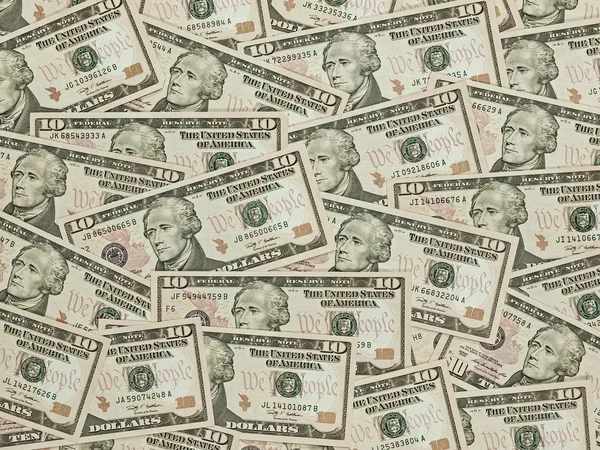 US Ten Dollar Bill Background