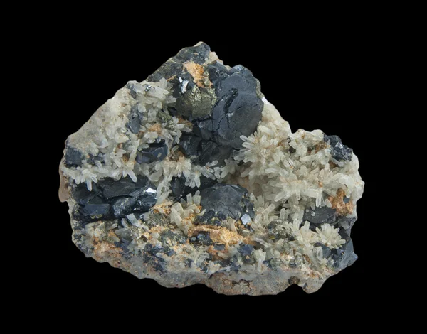 Quartz, sphalerite, pyrite