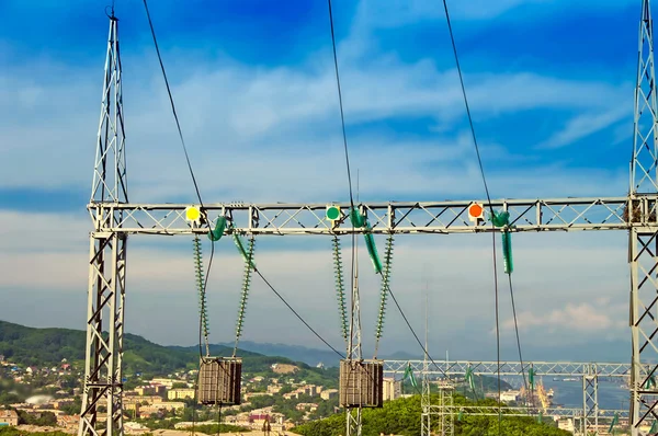 The Substation and Power Transmission Lines.