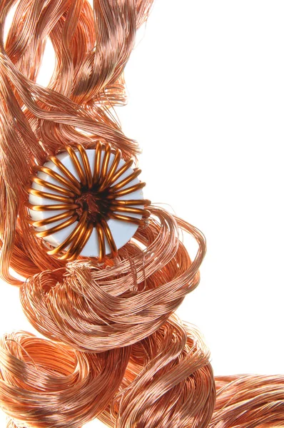Copper wire with coil