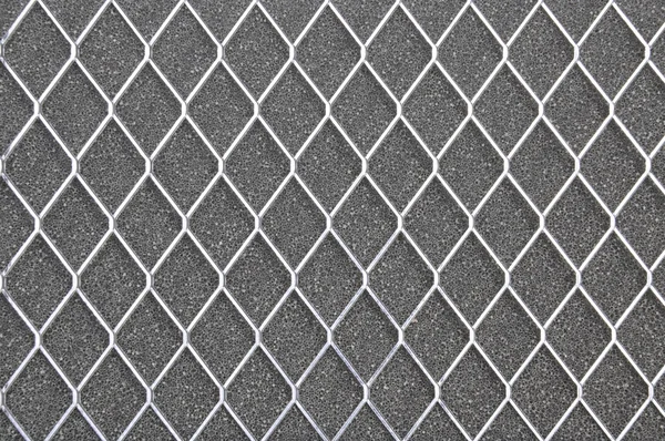 Air filter, metal grid on gray