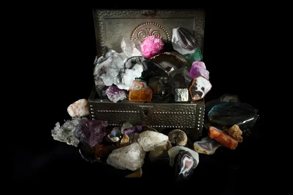 Mineral collection in the steel box