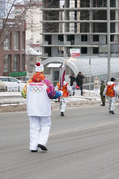 Olympic torch relay in Ekaterinburg, Russia