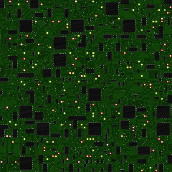 Electronic - computer board with blinking LEDs - seamless texture perfect for 3D modeling and rendering
