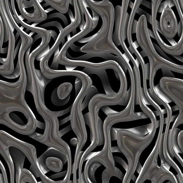Molten bits of chrome alloy on black - seamless texture perfect for 3D modeling and rendering