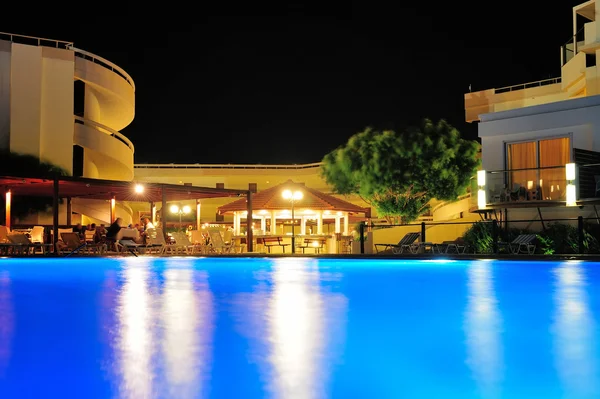 Night pool side of hotel