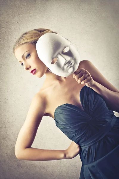 Beautiful woman with a mask