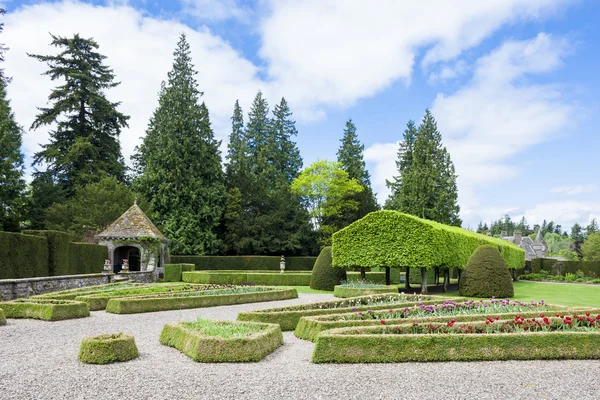 Italian garden of Glamis Castle, Angus, Scotland