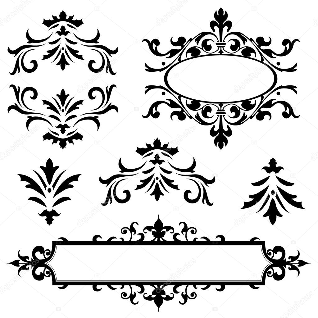 Vector Ornate Ornament Set — Stock Vector © createfirst 4928920