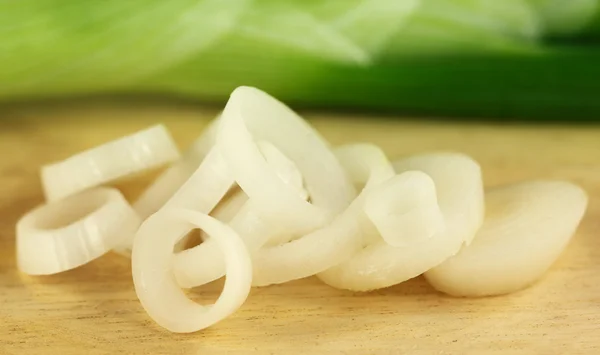 Raw white onion rings