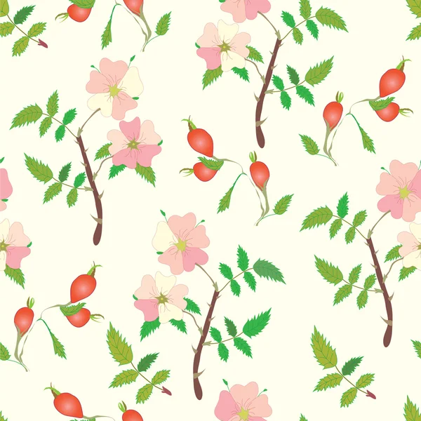 Seamless pattern with officinal brier