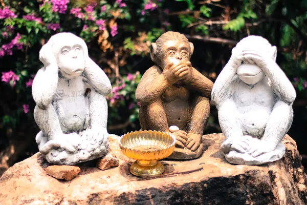 Three Monkeys - no speak, no see, no hear