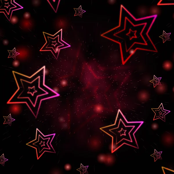Abstract red background with white stars