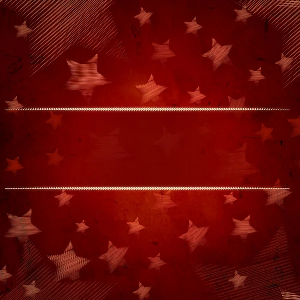 Abstract red background with stars and text space