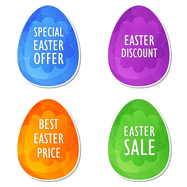 Easter sale, offer, discount and price in four colors easter egg