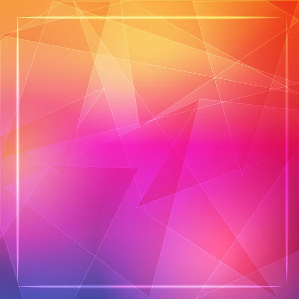 Abstract orange pink background with shining white lines and fra