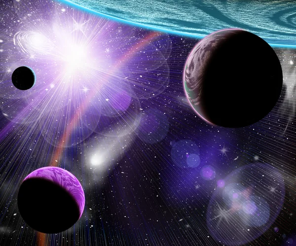 Planets in space, background