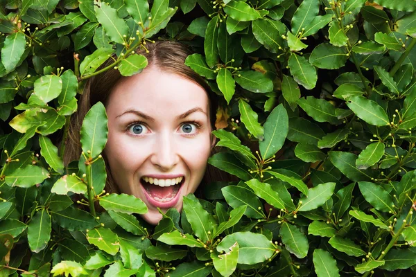 Face with plants