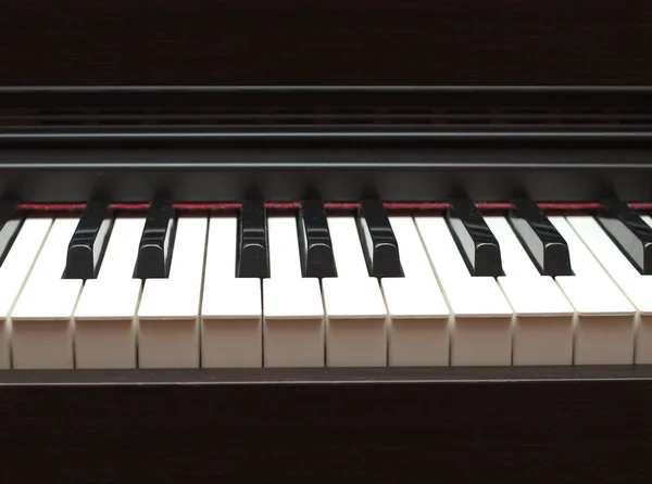 Piano keyboard closeup