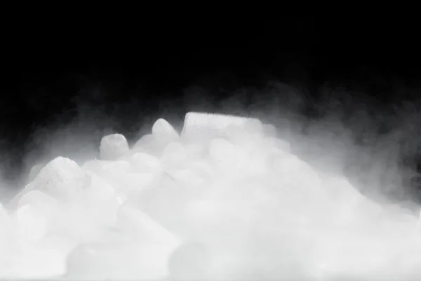 Dry ice with vapor