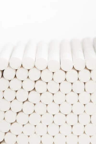 Abstract white filters of cigarettes