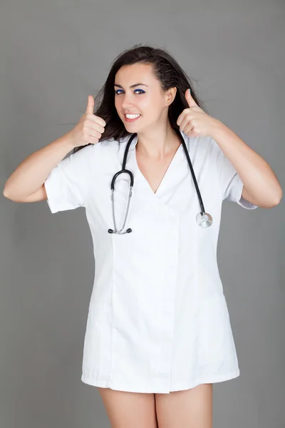 Portrait of a friendly female doctor. happy young smiling femal