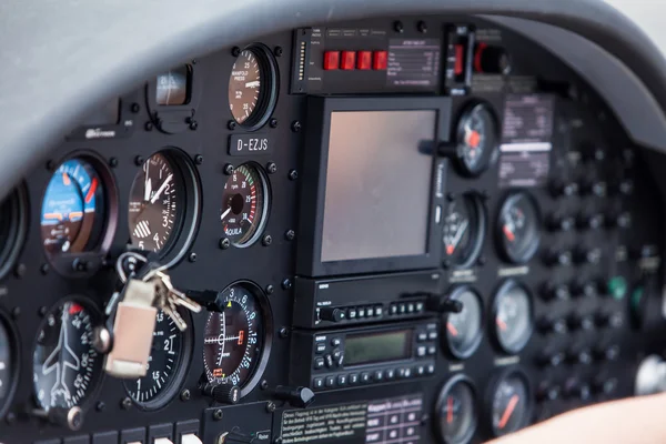 Control panel in a plane