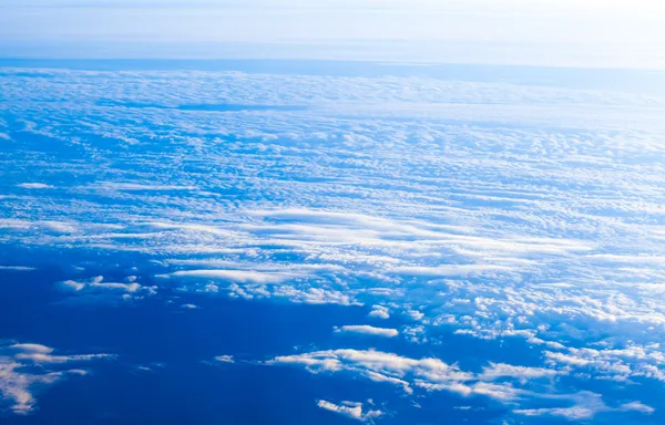 Blue sky and white cloud. blue sky high view from airplane