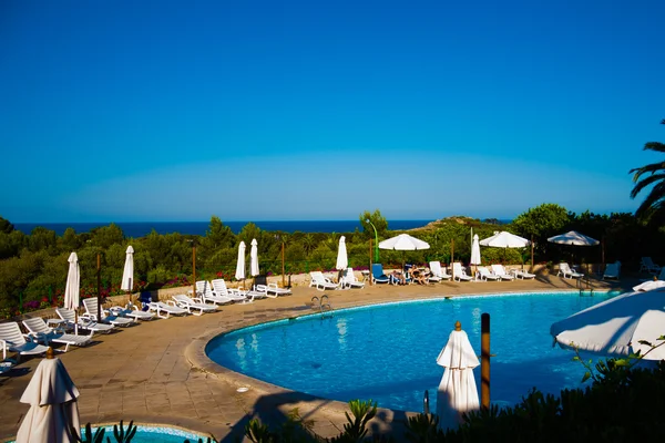 Swimming pool of luxury hotel. water pool