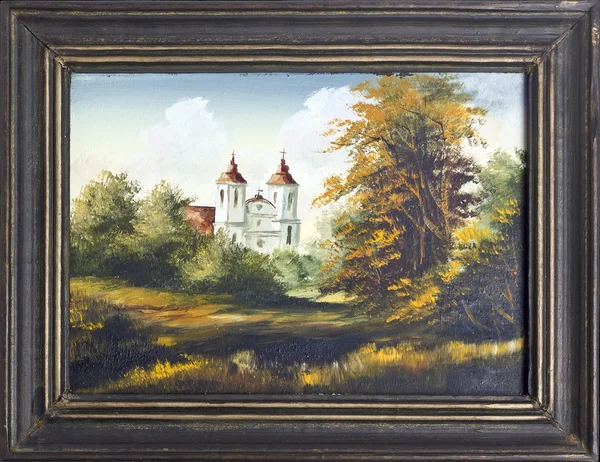 Catholic church oil painting