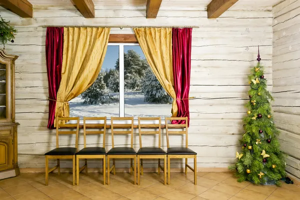 Christmas room in rural house
