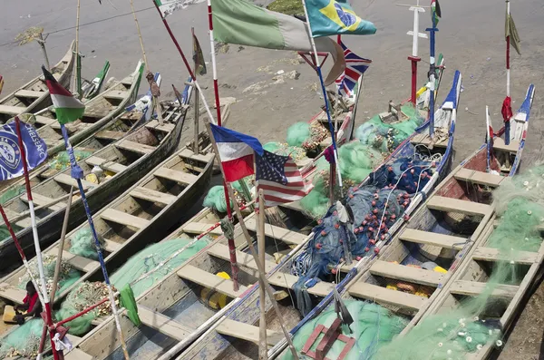 Poor African fishing boats