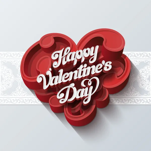 Valentines day greeting card vector design template