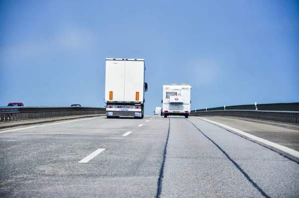 An image of truck on the highway