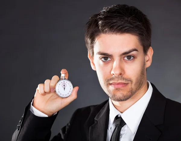 Business man with stop watch