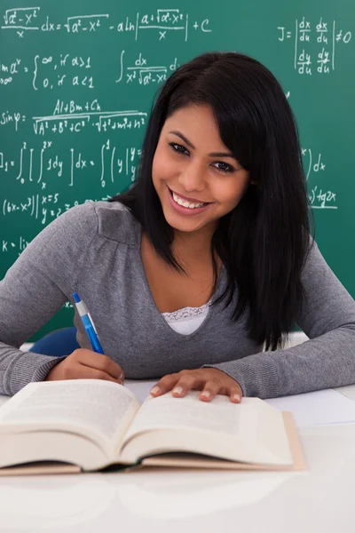 Portrait Of Female Student Studying