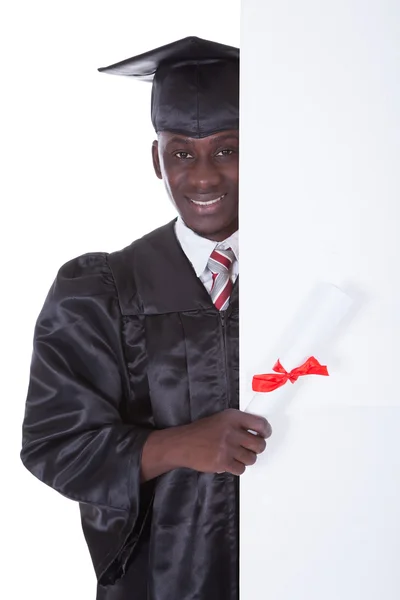 Graduation Man With Bill Board