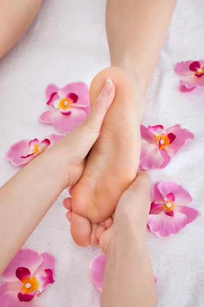 Woman's Feet Receiving Foot Massage