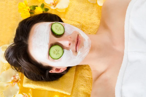 Woman With Face In Beauty Spa
