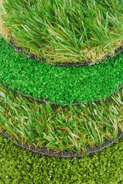 Artificial astroturf grass samples